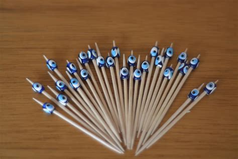 Blue Nizar Evil Eye Toothpicks Etsy
