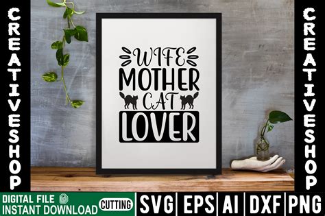 Wife Mother Cat Lover Graphic By Creativeshop · Creative Fabrica