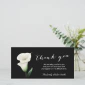 After Funeral Calla Lily Flower Memorial Thank You Zazzle