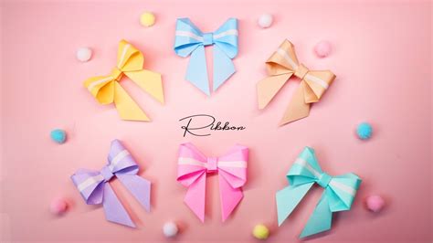 【easy Origami】how To Make A Ribbon（リボン・折り紙） Youtube