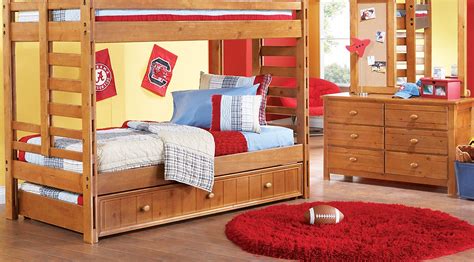 A cheap twin wood bunk bed is a great way to convert a tight small room into a spacious and flexible room. Affordable Boys Bunk Bedroom Sets - Rooms To Go Kids ...