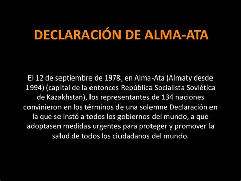 Declaración De Alma Ata