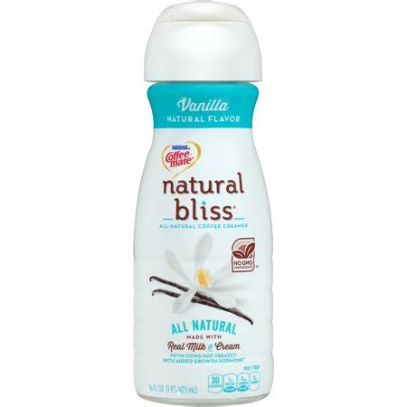 Buy all your cream and creamers online through walmart grocery. COFFEE-MATE NATURAL BLISS Vanilla Liquid All-Natural ...
