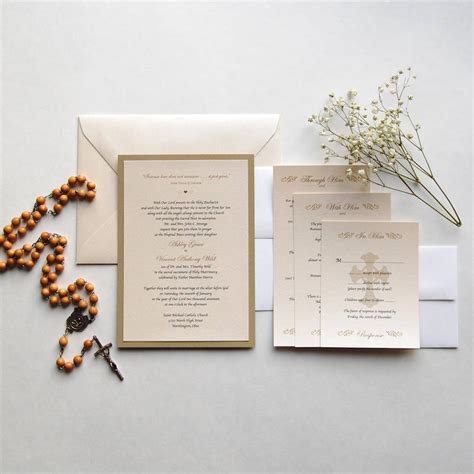 St Therese Catholic Wedding Invitation Holy Matrimony Etsy