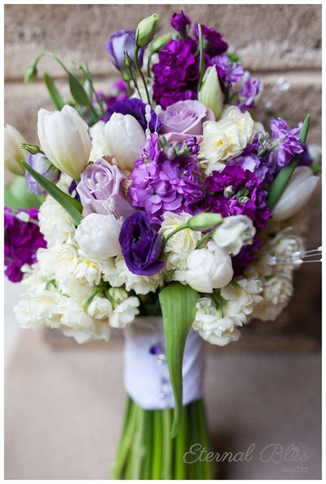 See more ideas about purple bouquets, wedding bouquets, wedding flowers. Stunning bouquet with purple and white flowers, including ...