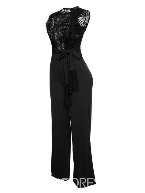 Ericdress See Through Lace Lace Women S Jumpsuits Jumpsuits For Women Elegant Work Wear