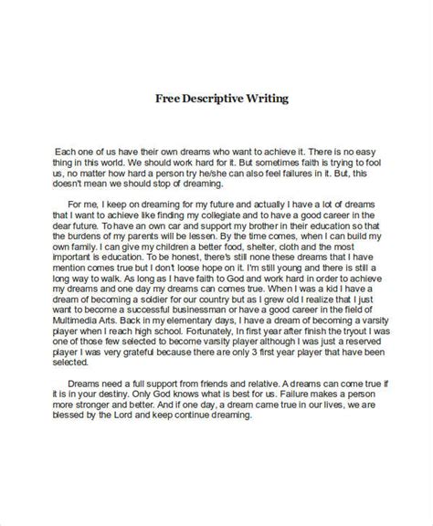 How To Write A Descriptive Essay About A Person Telegraph