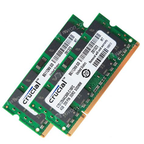 Crucial 4gb 8gb Ram Ddr2 Pc2 6400 800mhz Memory For Dell Inspiron 1440