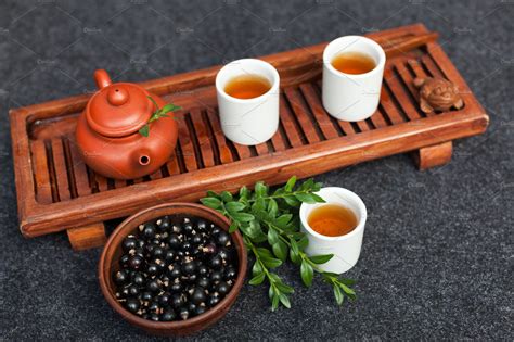 Traditional Chinese Tea Ceremony Wit High Quality Food Images