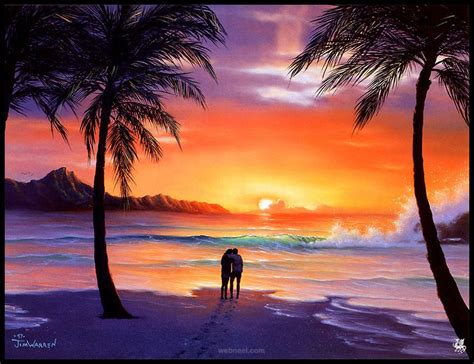 Beach Sunset Landscape Paintings Warehouse Of Ideas