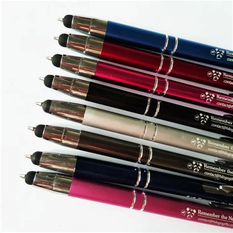 Company Event Giveaways Nice Logo Stylus Ballpoint Pens Custom Free