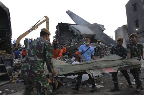 Indonesia Military Plane Crash 141 Bodies Recovered From Crash Site In