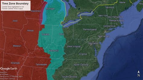 Eastern Central Time Zone Boundary History YouTube