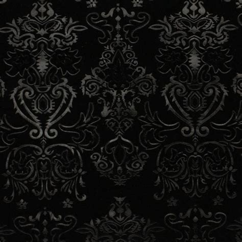 Royalty Embossed Velvet Black Black Velvet Fabric Velvet Black Fabric