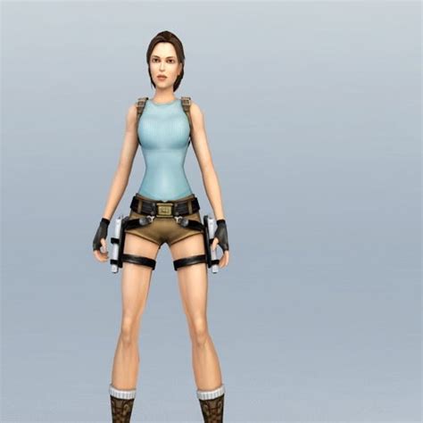Tomb Raider Lara Croft Woman Free 3d Model Max 123free3dmodels