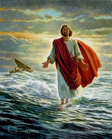 Christ Walking On The Water By Robert Barrett Altus Fine Art