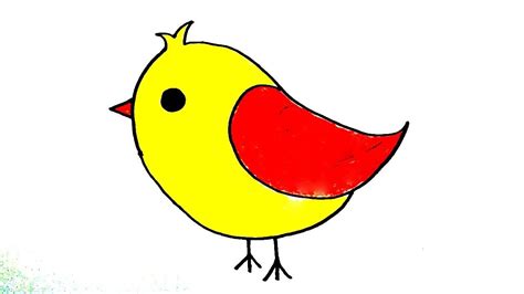 How To Draw A Bird Step By Step Easy Drawing Lesson For Kids Youtube