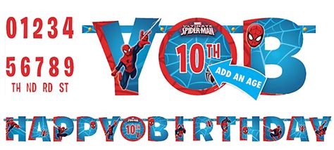 Spiderman Happy Birthday Banner Just Party Just Party Supplies Nz