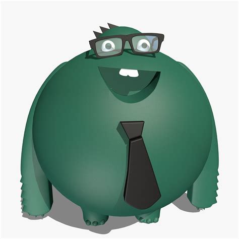 Green Cartoon Character 3d Cgtrader