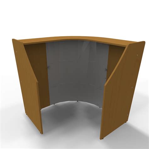 Corner Reception Desk With Counter 48″ X 48″ X 45″ Linea Italia Furniture