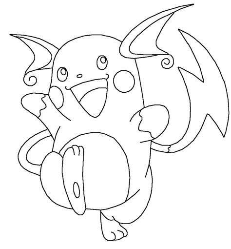 Raichu Coloring Pokemon Pages Para Colorear Dibujos Drawing Charizard