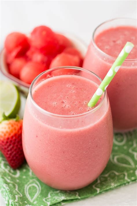 How do you make strawberry lemonade smoothie? Watermelon Strawberry Smoothie Recipe - Dairy and Gluten Free