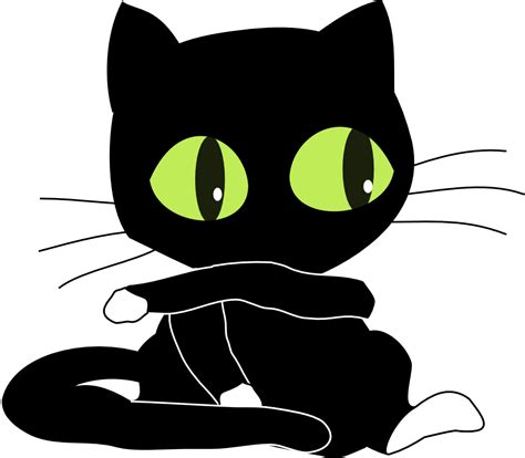 Onlinelabels Clip Art Blackcat With White Sockets