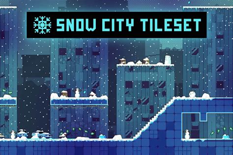Snow City Tileset Pixel Art Download
