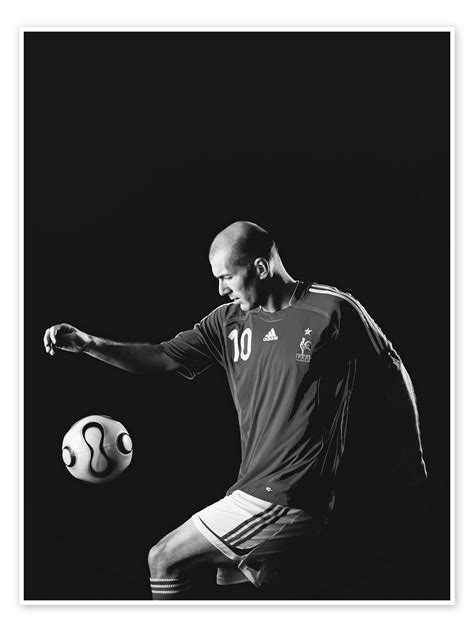 Zinedine Zidane Footballer Ii Print By Bridgeman Images Posterlounge