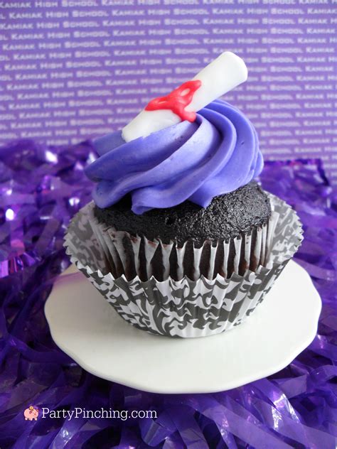 A popular menu options for grads party is tacos. Graduation Diploma Cupcakes best dessert ideas for grad ...