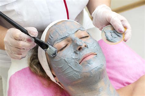 Process Of Massage And Facials Stock Image Image Of Facial Mask 80616461