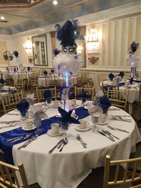 Sweet 16 Masquerade Theme Royal Blue White And Silver Sweet 16