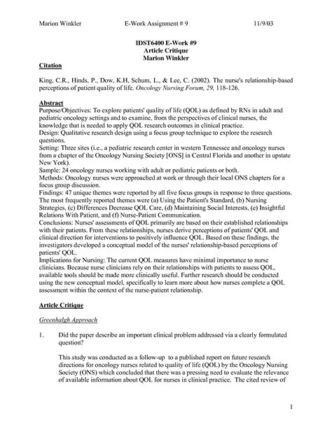 Nursing Research Proposal Paper Example Apa Sample Paper