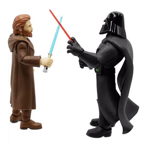 Set De Figuras De Acción Obi Wan Kenobi Y Darth Vader Star Wars Toybox