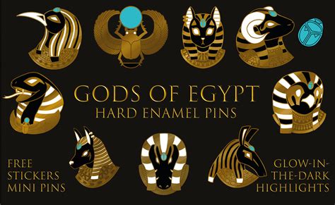 Egyptian Gods Inspired Enamel Pins And Stickers Regyptianmythology