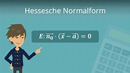 Hessesche Normalform • einfach erklärt · [mit Video]