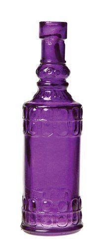 Small Purple Vintage Glass Bottle Cylinder Design Luna Bazaar Dp