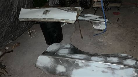 Primer Fenders Tailgate And Hood Part2 Working 1960 Lowrider