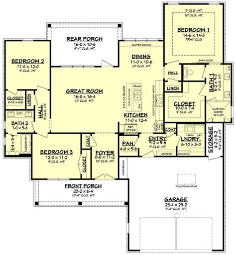 4 Bedroom Ranch Floor Plans 2000 Sq Ft