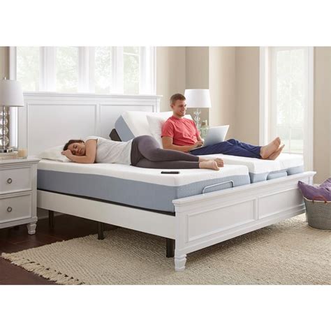 Using pictures from the sleep number website because i am not at the home at this time. Rest Rite Premium Lifestyle Split King Bed Base ...