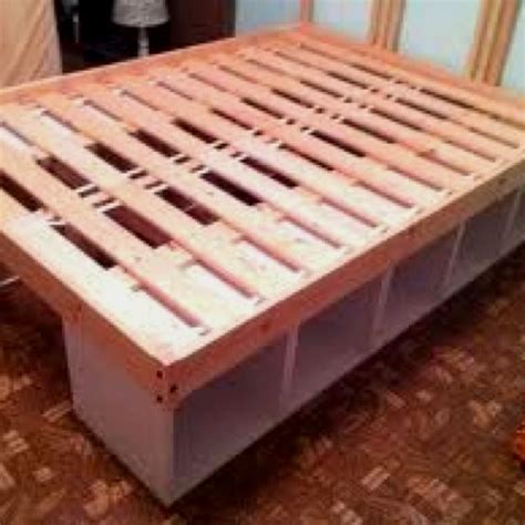 I incorporated 6 drawers into the bed for 2 reasons. DIY bed frame with storage... | For the Home | Pinterest ...