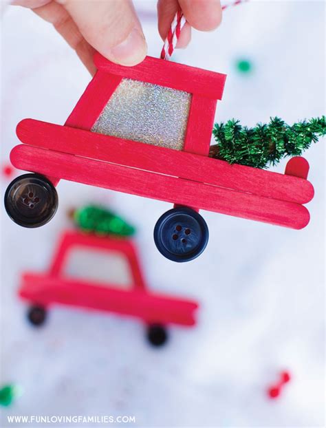 Diy Car And Truck Popsicle Stick Christmas Ornaments Fun Loving Families