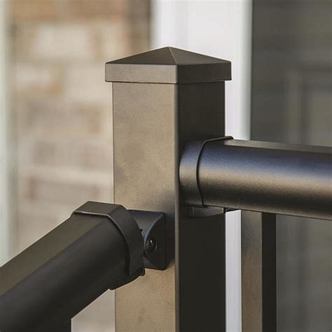 Shop Freedom Winchester Matte Black Aluminum Stair Post Connector At