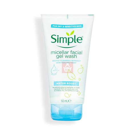 Simple Water Boost Micellar Gel Face Wash For Sensitive Skin 150ml