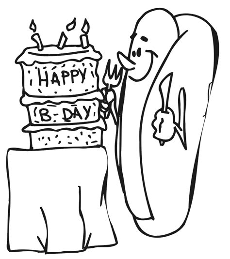 Funny Birthday Coloring Pages Clip Art Library