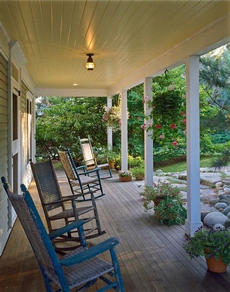 Maine Cottage Front Porch With Rocking Chairs Cottage Porch House