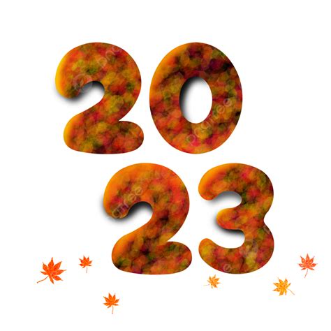 2023 Font Art Autumn New Year 2023 Font Art 2023 Autumn Font Fonts