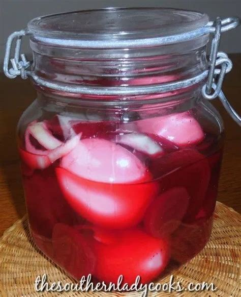 Red Beet Pickled Eggs The Southern Lady Cooks Pickled Eggs Red