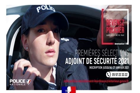 Emploi La Police Nationale Recrute Des Adjoints De Sécurité En