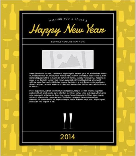 Happy New Year Email Templates Word Excel Pdf Formats